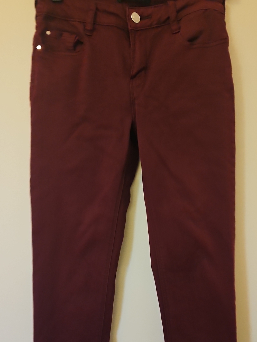 Numero Women's Deep Burgundy Skinny Jeans